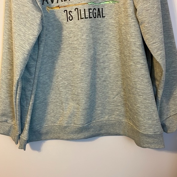 Harry Potter Sarcasm Avada Kedavra Wand Magic Gray Sweatshirt size 4XL - Picture 3 of 13